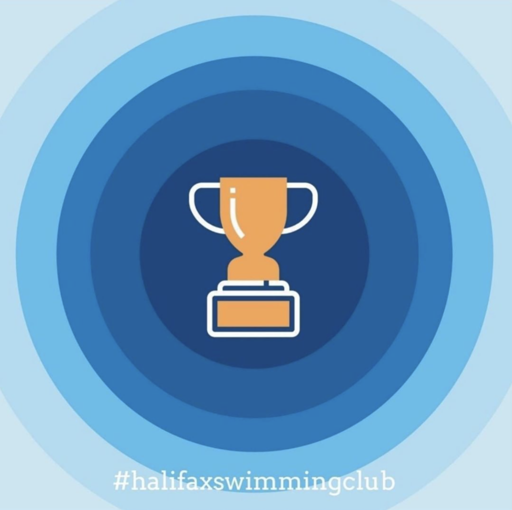 Graphic of a swimming trophy